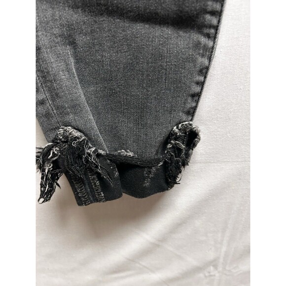 Judy Blue Black Cuffed Distressed Jeans Skinny Fit Juniors Size 7 | 28 - Picture 7 of 7